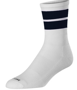 TCK socks White/Black / Large Motion 2 Stripe Crew Socks