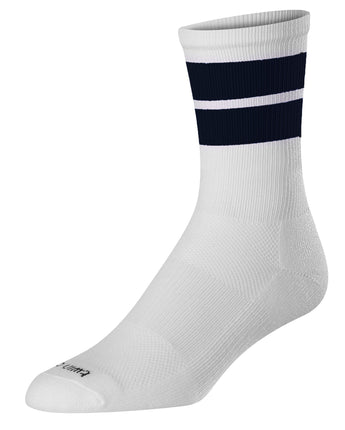 TCK socks White/Black / Large Motion 2 Stripe Crew Socks