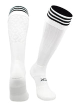 TCK socks White/Black / Large Premier Soccer Sock with Fold Down Stripes