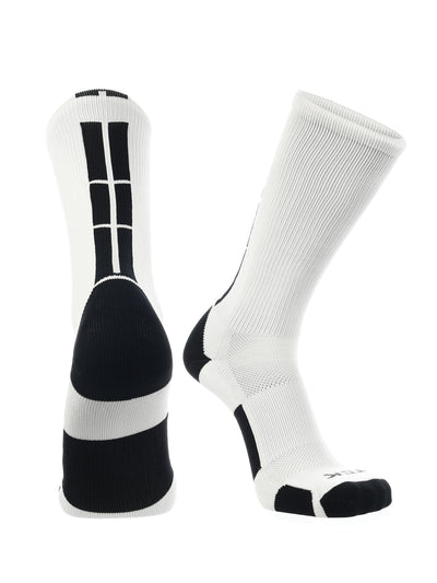TCK socks White/Black / X-Large Crew Socks Baseline 3.0 Adult Sizes Team Colors