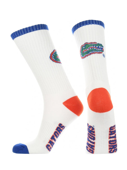 TCK socks White/Blue/Orange / Large Florida Gators Socks Basic Crew White Socks
