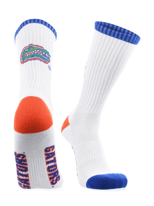 TCK socks White/Blue/Orange / Large Florida Gators Socks Basic Crew White Socks