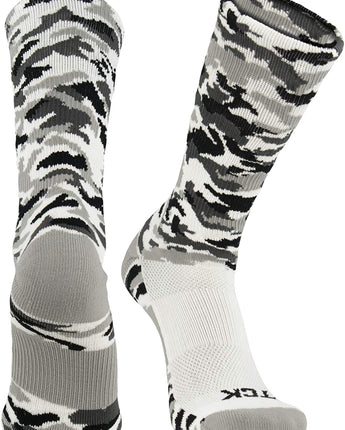 TCK socks White Camo / Large Elite Woodland Camo Performance Crew Socks