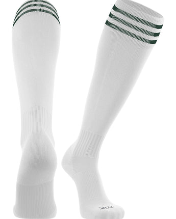 TCK socks White/Dark Green / Medium Finale 3-Stripe Soccer Socks