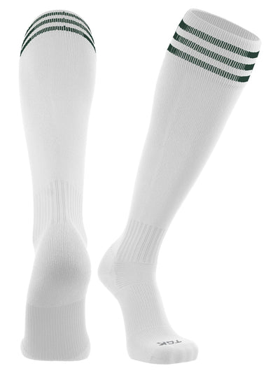 TCK socks White/Dark Green / Medium Finale 3-Stripe Soccer Socks