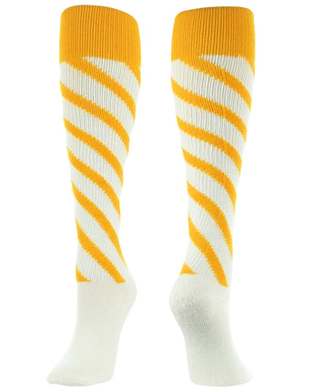 TCK socks White/Gold/Gold / Small Candy Stripe Knee High Softball Socks