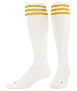 TCK socks White/Gold / Medium Finale 3-Stripe Soccer Socks