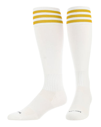 TCK socks White/Gold / Medium Finale 3-Stripe Soccer Socks