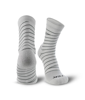 TCK socks White/Gray / Large Ankle Tape Socks - Support Sock for Basketball & Football