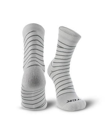 TCK socks White/Gray / Large Ankle Tape Socks - Support Sock for Basketball & Football