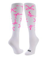 TCK socks White / Large Bows All-Over Tube Socks