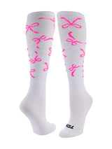 TCK socks White / Large Bows All-Over Tube Socks