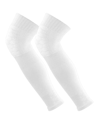 TCK socks White / Large Defender Padded Knit Leg Sleeves Over the Knee