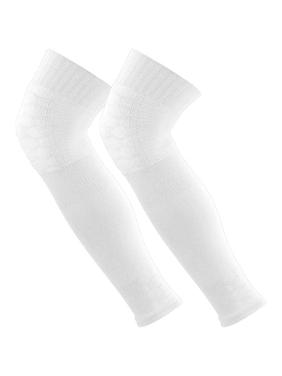 TCK socks White / Large Defender Padded Knit Leg Sleeves Over the Knee