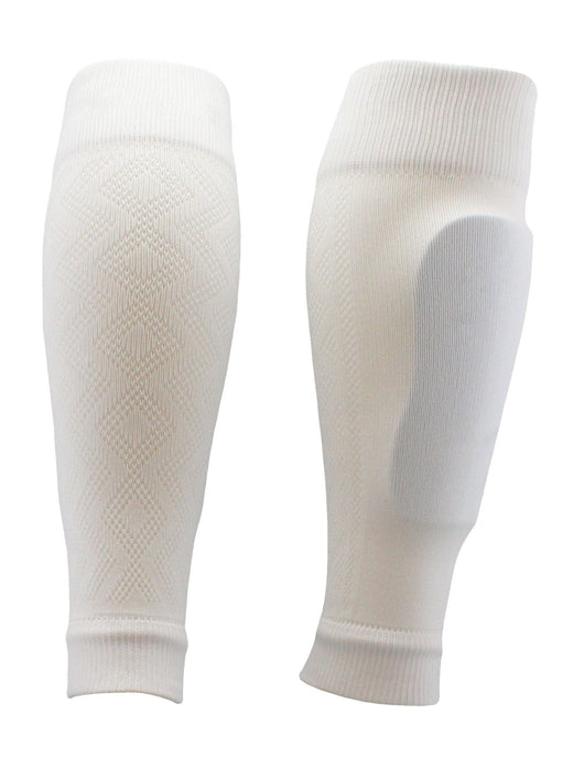 TCK socks White / Large Soccer Shin Guard Sleeves