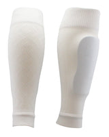 TCK socks White / Large Soccer Shin Guard Sleeves