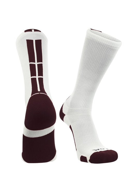 TCK socks White/Maroon / Small Baseline 3.0 Athletic Crew Socks