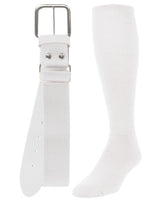 TCK socks White / Medium Baseball/Softball Adult Belt & Socks Combo Set