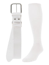 TCK socks White / Medium Baseball/Softball Adult Belt & Socks Combo Set