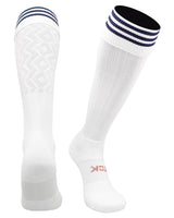 TCK socks White/Navy / Medium Premier Soccer Sock with Fold Down Stripes