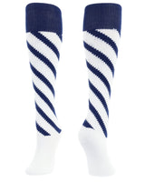 TCK socks White/Navy/Navy / Small Candy Stripe Knee High Softball Socks