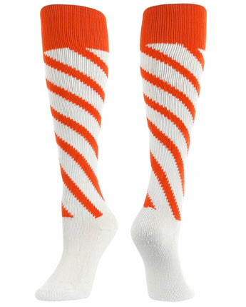 TCK socks White/Orange/Orange / Large Candy Stripe Knee High Softball Socks