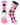 TCK socks White/Pink/Hot Pink/Black / Large Argyle Breast Cancer Awareness Ribbon Socks
