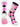 TCK socks White/Pink/Hot Pink/Black / Large Argyle Breast Cancer Awareness Ribbon Socks