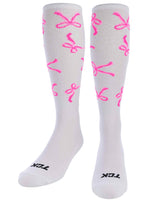 TCK socks White/Pink / Large Bows All-Over Tube Socks