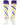 TCK socks White/Purple/Gold / Large Candy Stripe Knee High Softball Socks