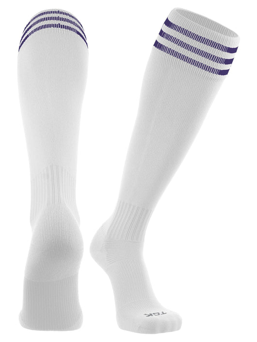 TCK socks White/Purple / Medium Finale 3-Stripe Soccer Socks