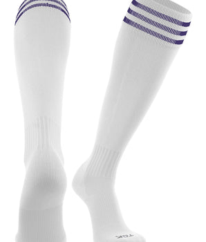 TCK socks White/Purple / Medium Finale 3-Stripe Soccer Socks