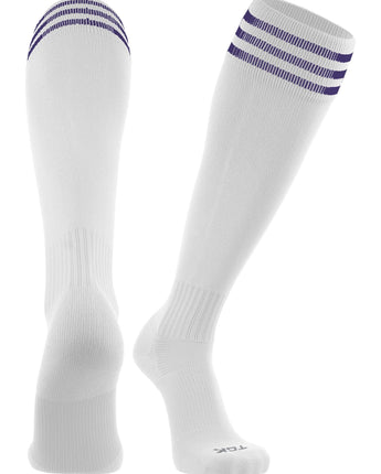 TCK socks White/Purple / Medium Finale 3-Stripe Soccer Socks