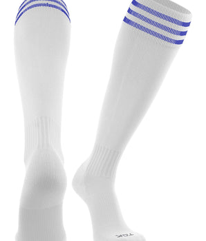 TCK socks White/Royal / Medium Finale 3-Stripe Soccer Socks