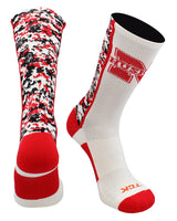TCK socks White/Scarlet/Black / Large Nebraska Cornhuskers Socks Digital Camo Crew