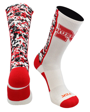 TCK socks White/Scarlet/Black / Large Nebraska Cornhuskers Socks Digital Camo Crew