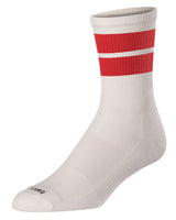 TCK socks White/Scarlet / Medium Motion 2 Stripe Crew Socks
