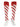 TCK socks White/Scarlet/Scarlet / Large Candy Stripe Knee High Softball Socks
