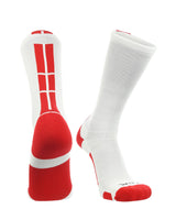 TCK socks White/Scarlet / X-Large Crew Socks Baseline 3.0 Adult Sizes Team Colors