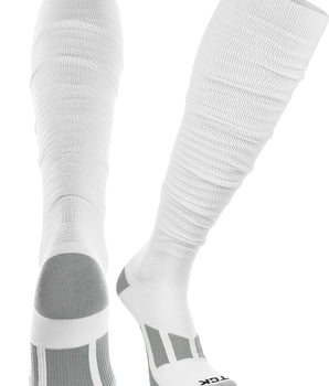 TCK socks White / Small Scrunch Football Socks For Boys and Men