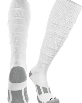TCK socks White / Small Scrunch Football Socks For Boys and Men