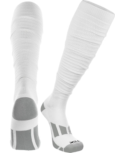 TCK socks White / Small Scrunch Football Socks For Boys and Men
