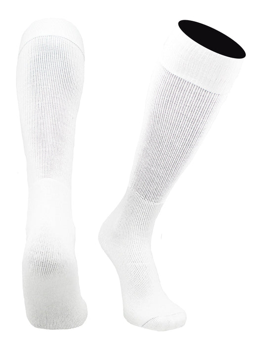TCK socks White / X-Large Soccer Socks Youth Toddler Adult Fold Down Top MS Multisport Tube Socks