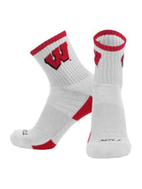 TCK socks Wisconsin Badgers / Large TCK Wisconsin Badgers Quarter Socks - Made in USA