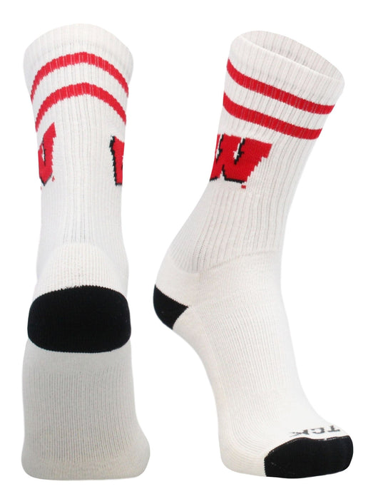 TCK socks Wisconsin Badgers / Large Vintage Wisconsin Badgers Socks NCAA Socks For Men and Womens Soft Cotton Sock