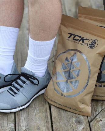 TCK socks Work & Athletic Crew Socks for Men & Women – Cushioned, Seamless Toe, Moisture Wicking Boot Sock, Supportive Arch