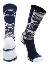 TCK Sports socks Navy/White/Grey / Large Penn State Nittany Lions Woodland Camo Crew Socks