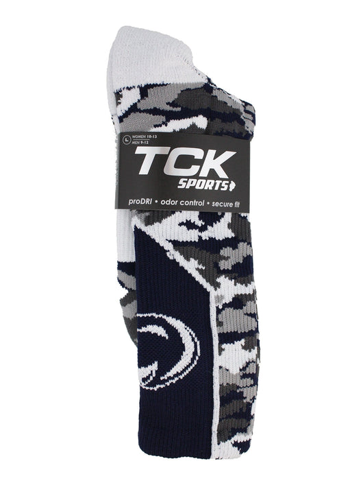 TCK Sports socks Penn State Nittany Lions Woodland Camo Crew Socks