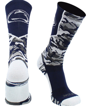 TCK Sports socks Penn State Nittany Lions Woodland Camo Crew Socks