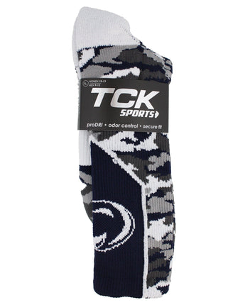 TCK Sports socks Penn State Nittany Lions Woodland Camo Crew Socks
